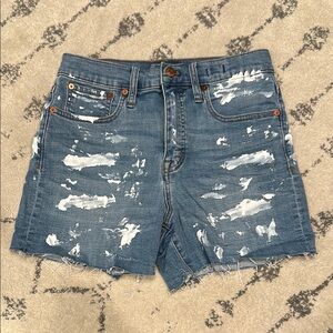 Madewell high rise denim shorts, size 26